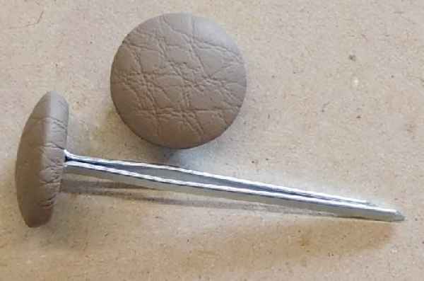Polsterknöpfe mit Splint Kunstleder Schlamm