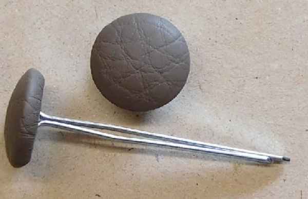 Polsterknöpfe mit Splint Kunstleder Elefant
