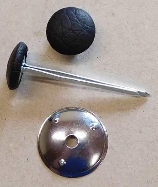 Polsterknöpfe mit Splint Kunstleder Schwarz