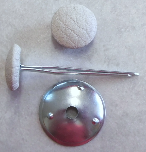 Polsterknöpfe mit Splint Kunstleder Ice