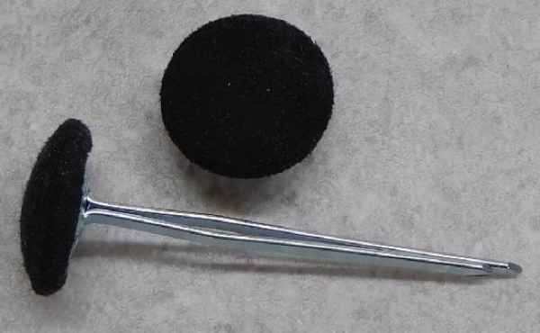 Polsterknöpfe mit Splint Schwarz