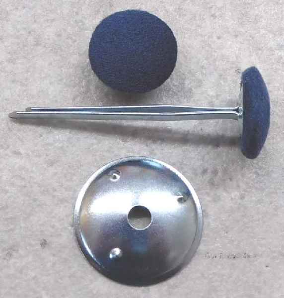 Polsterknöpfe mit Splint Blau