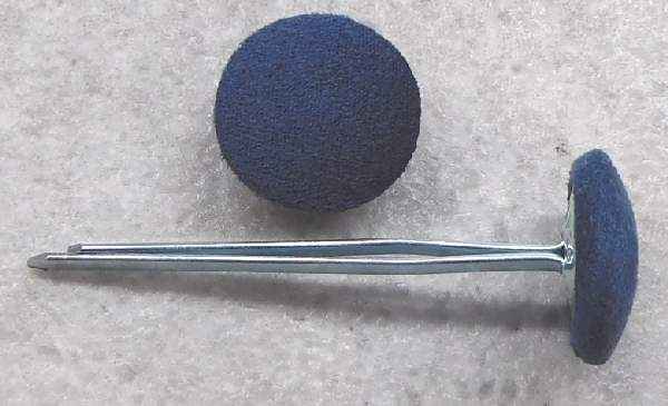 Polsterknöpfe mit Splint Blau