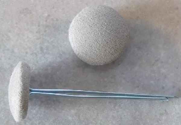 Polsterknöpfe mit Splint Sand