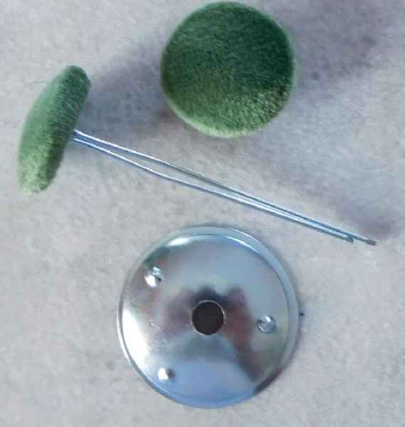 Polsterknöpfe mit Splint Gras