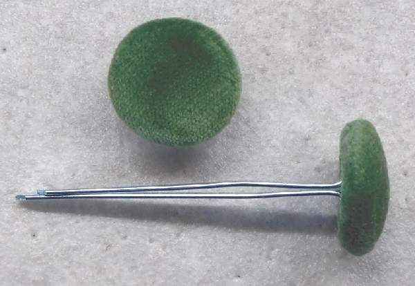 Polsterknöpfe mit Splint Gras