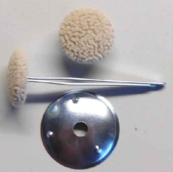 Polsterknöpfe mit Splint mit Ihrem Stoff bezogen
