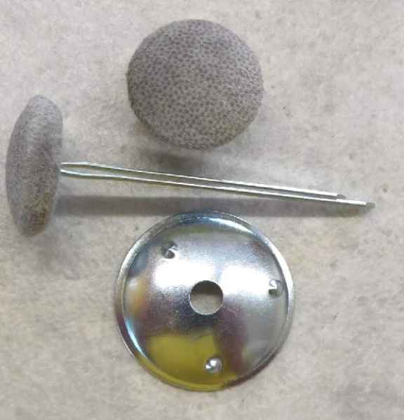 Polsterknöpfe mit Splint Mikrofaser Grau