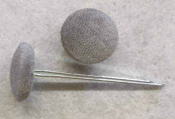 Polsterknöpfe mit Splint Mikrofaser Grau