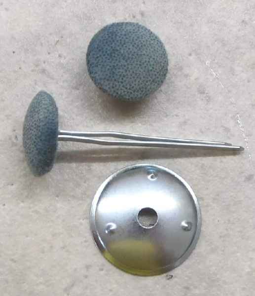 Polsterknöpfe mit Splint Mikrofaser Pastelblau