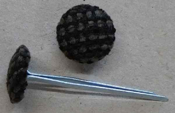 Polsterknöpfe mit Splint Webstoff 513