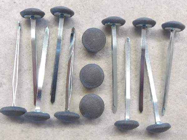 Polsterknöpfe mit Splint Mikrofaser Grau 10er Sonderedition