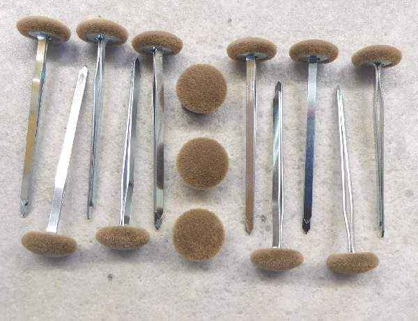 Polsterknöpfe mit Splint Mikrofaser Nuss 10er Sonderedition