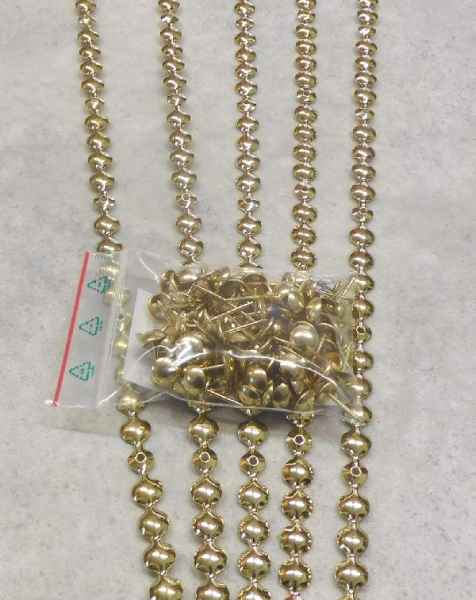 Ziernagelstreifen 9,5mm Goldfarbig