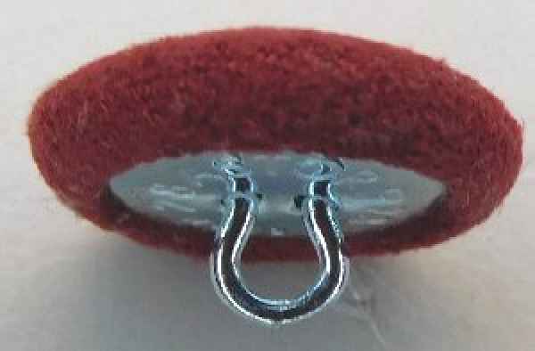 Polsterknopf mit Öse mit Echt-Leder Salz